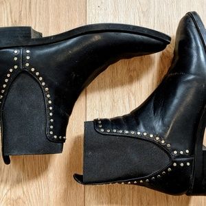 Zara flat ankle boots with studs